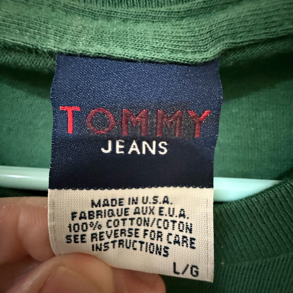 Tommy Hilfiger Jeans Y2k Dark Green Short Sleeve Tee View 3